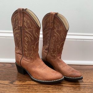 Kids Old west cowgirl boots size 13